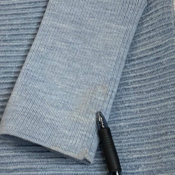 Lululemon Sit In Lotus Merino Wool Cardigan Sweater Heather Starlight Blue - Picture 6 of 14